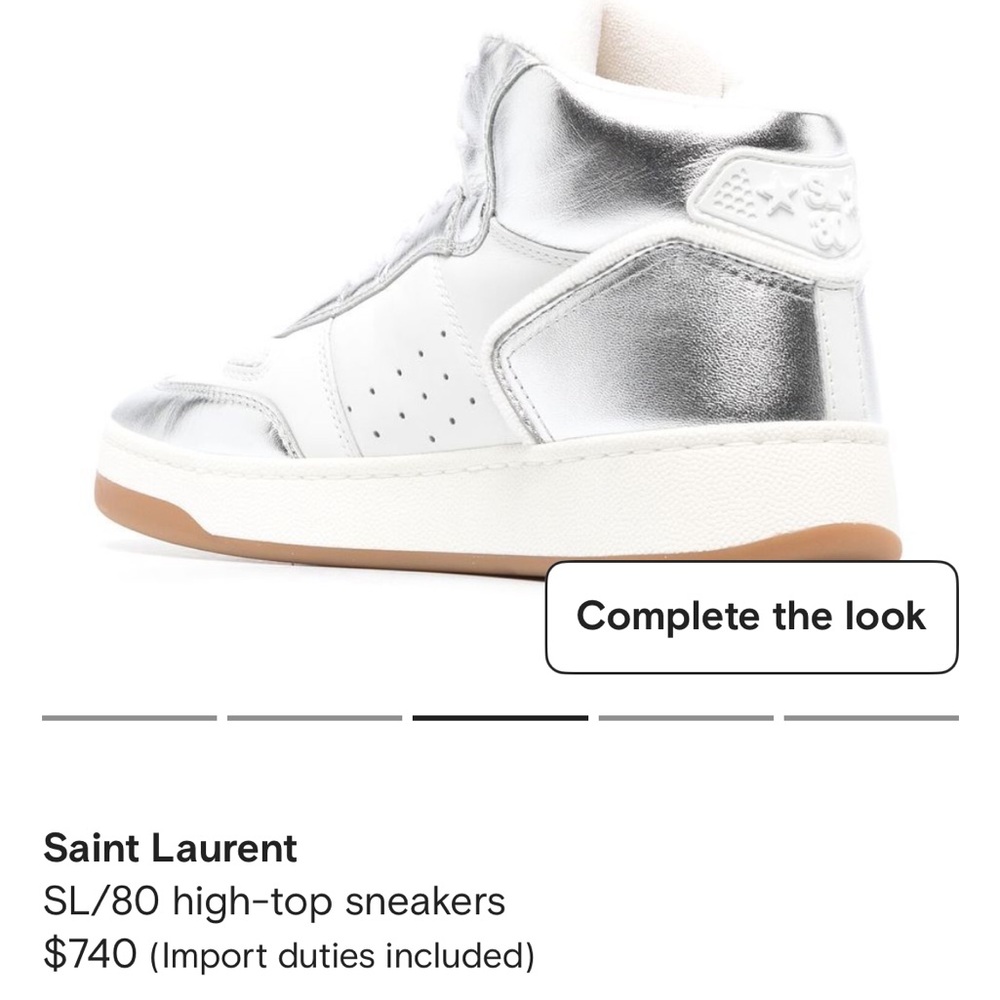Saint Laurent SL/80 Mid Top Sneakers with box and extra laces - Picture 3 of 16